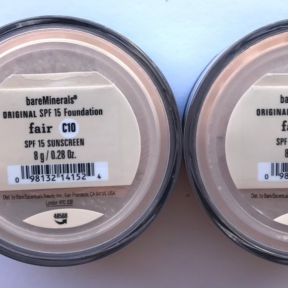 #NWT bareMinerals SPF15 Original Foundation Fair C10 8g/0.28oz - Lot of 2 - Picture 1 of 2